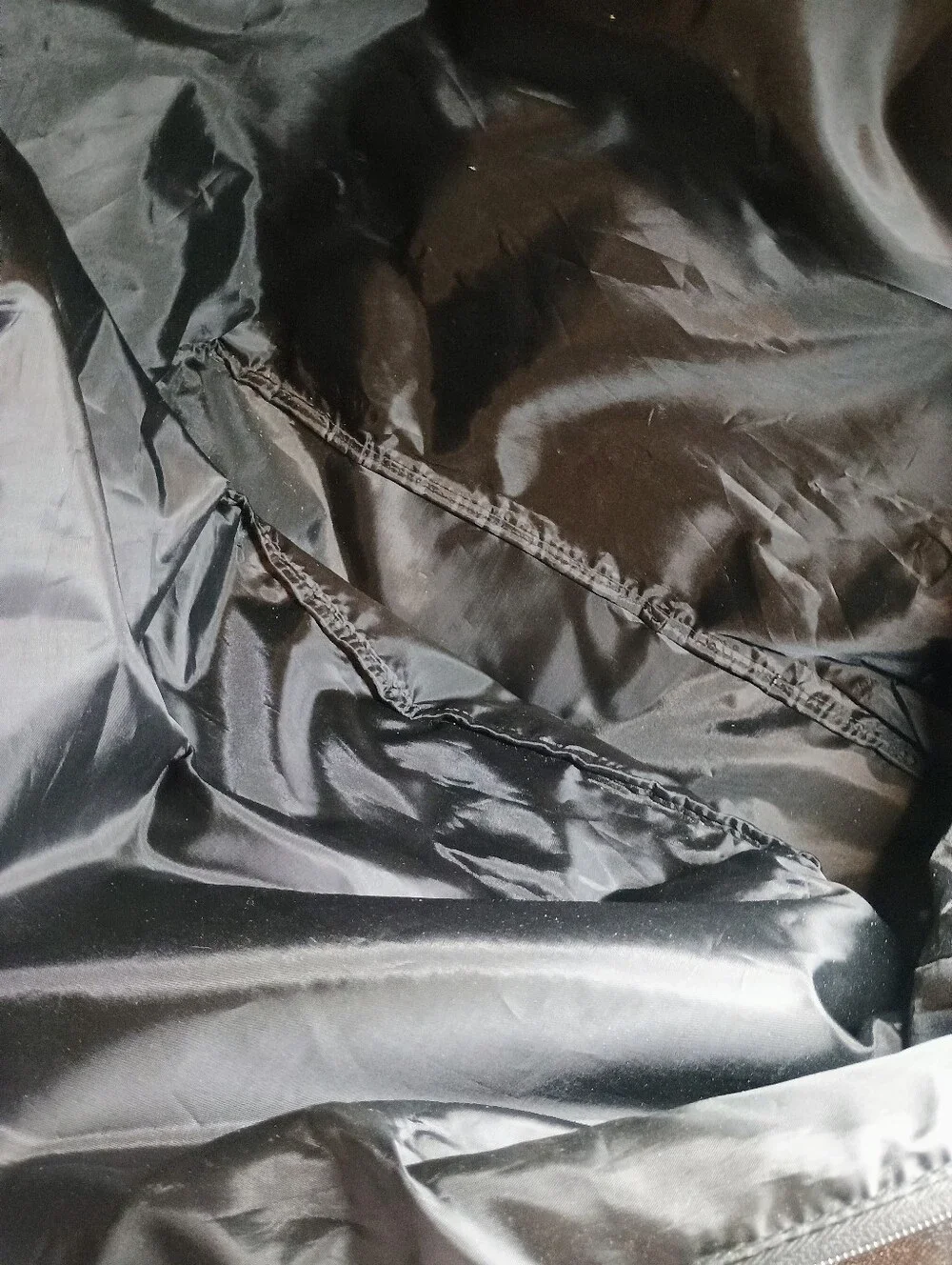Victoria's Secret Silver Glitter Tote with Black Handles